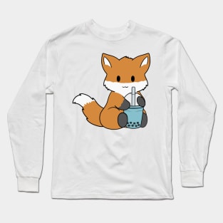 Bubble Tea Fox Long Sleeve T-Shirt